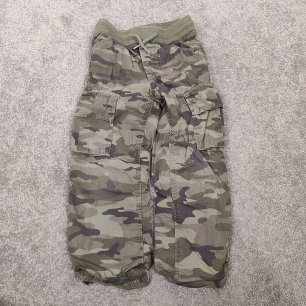 Gap Boy's Lined Camouflage Pants Size 5 Years 100% Cotton Gorpcore Cargo Winter